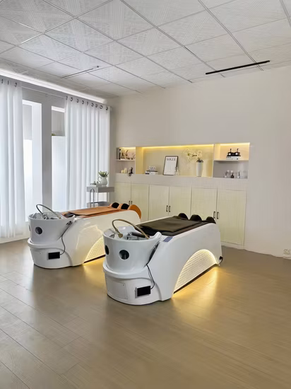 工場サロン家具PUレザー黒髪洗浄シャンプーチェア&ベッド
